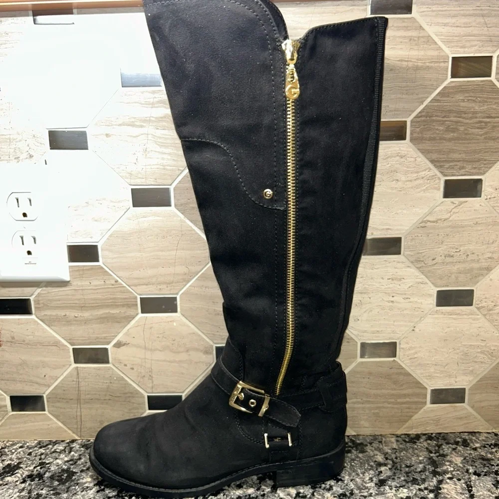 G by Guess Harson Knee High Boots Black Size 7.5